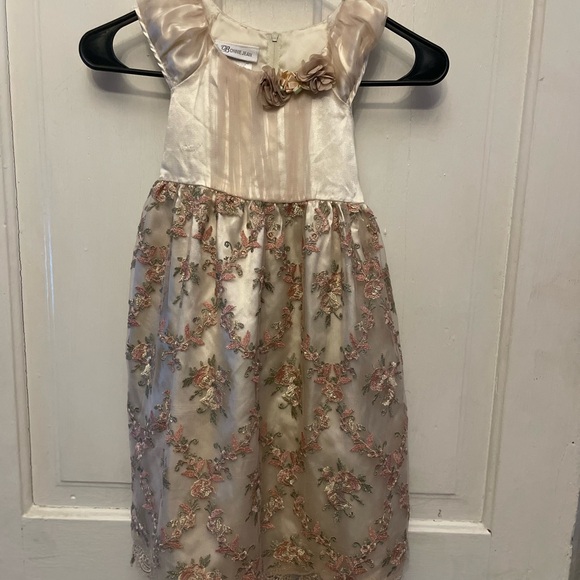 Bonnie Jean Cream and Pink Floral Formal Dress - Picture 1 of 6